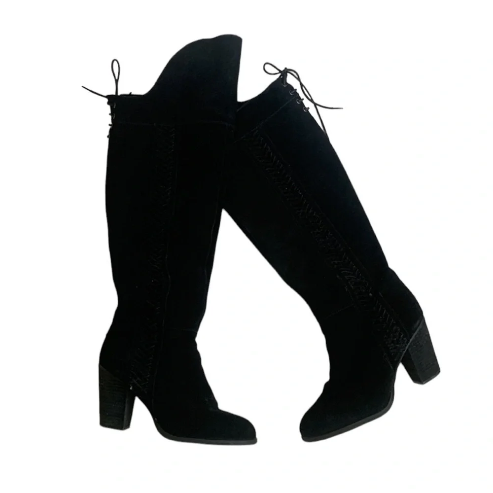 Sabicca over the knee suede leather boots size 9